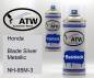 Preview: Honda, Blade Silver Metallic, NH-95M-3: 400ml Sprühdose + 400ml Klarlack - Set, von ATW Autoteile West.